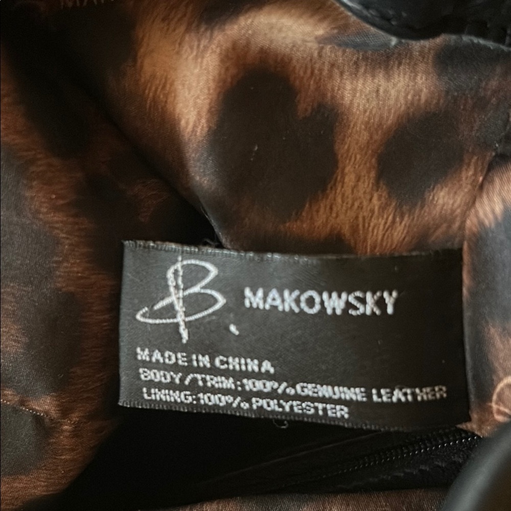 B.Makowsky Black Slouchy Shoulder Bag with Silver Hardware. - Picture 14 of 15